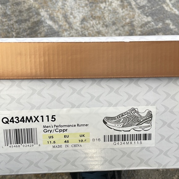 Aetrex Mens RX Runner X-Wide Width Grey/Copper Size 11.5 - Picture 8 of 8